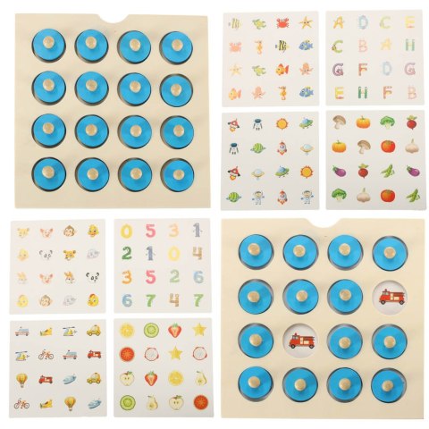 Gra planszowa memory montessori zestaw puzzle drewniane 4 karty Kik Sp. z o. o. Sp. k. Gra planszowa memory montessori zestaw puzzle drewniane 4 karty Kik Sp. z o. o. Sp. k.