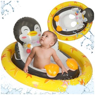 Kółko do pływania dla niemowląt koło pontonik dla dzieci dmuchany z siedziskiem pingwin max 23kg 3-4lata INTEX 59570 Kik Sp. z o. o. Sp. k.