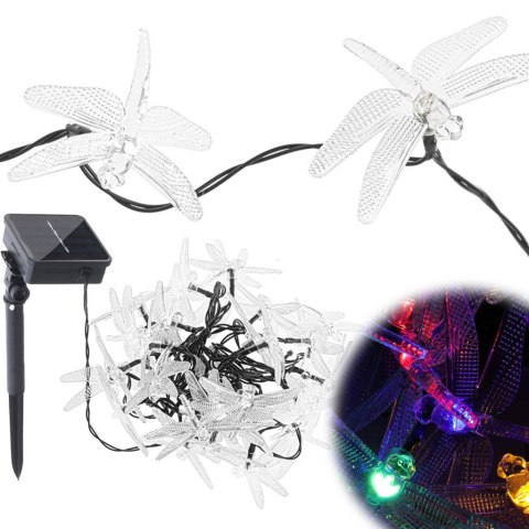 Lampki ogrodowe solarne ważki 6,5m 30LED multikolor Kik Sp. z o. o. Sp. k. Lampki ogrodowe solarne ważki 6,5m 30LED multikolor Kik Sp. z o. o. Sp. k.