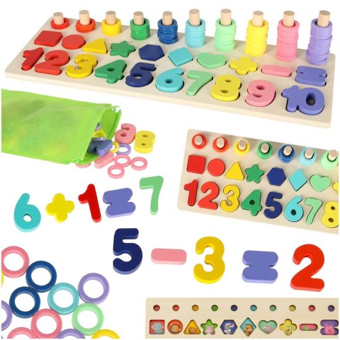 Liczydło drewniane sorter cyfry montessori 3w1 13x36cm Kik Sp. z o. o. Sp. k. Liczydło drewniane sorter cyfry montessori 3w1 13x36cm Kik Sp. z o. o. Sp. k.