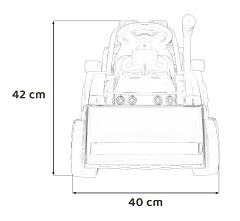 Traktor Spychacz G320 dla najmłodszych dzieci Żółty + Ruchoma łyżka + Melodie + Klakson + Światła LED Traktor Spychacz G320 dla najmłodszych dzieci Żółty + Ruchoma łyżka + Melodie + Klakson + Światła LED