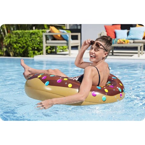 Dmuchane koło plażowe do pływania brązowy Donut 107cm BESTWAY Bestway Dmuchane koło plażowe do pływania brązowy Donut 107cm BESTWAY Bestway