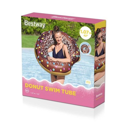 Dmuchane koło plażowe do pływania brązowy Donut 107cm BESTWAY Bestway Dmuchane koło plażowe do pływania brązowy Donut 107cm BESTWAY Bestway