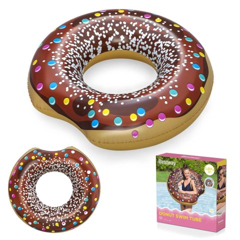 Dmuchane koło plażowe do pływania brązowy Donut 107cm BESTWAY Bestway Dmuchane koło plażowe do pływania brązowy Donut 107cm BESTWAY Bestway