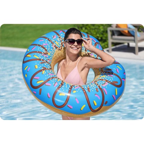 Dmuchane koło plażowe do pływania niebieski Donut 107cm BESTWAY Bestway Dmuchane koło plażowe do pływania niebieski Donut 107cm BESTWAY Bestway