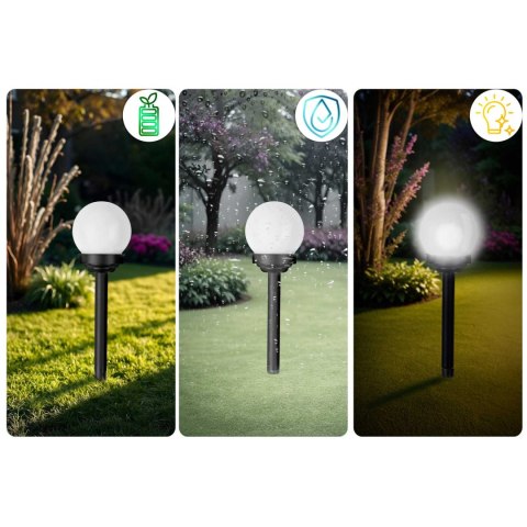 Lampka solarna biała kula 4szt Ilumen LS-102 Ilumen Lampka solarna biała kula 4szt Ilumen LS-102 Ilumen