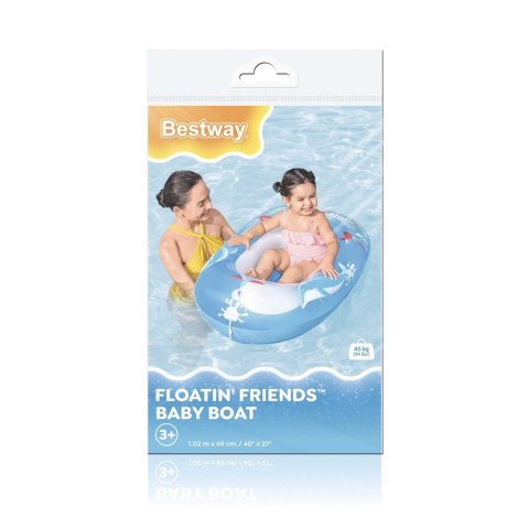 Ponton plażowy do pływania delfin 102 x 69 cm Bestway 34037 Bestway Ponton plażowy do pływania delfin 102 x 69 cm Bestway 34037 Bestway
