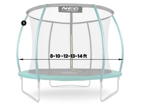 Słupek górny do trampoliny typu C 8-14 ft zielony Neo-Sport Neo-Sport Słupek górny do trampoliny typu C 8-14 ft zielony Neo-Sport Neo-Sport