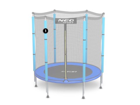 Słupek górny do trampoliny z siatką zewnętrzną 4,5 ft niebieski Neo-Sport Neo-Sport Słupek górny do trampoliny z siatką zewnętrzną 4,5 ft niebieski Neo-Sport Neo-Sport
