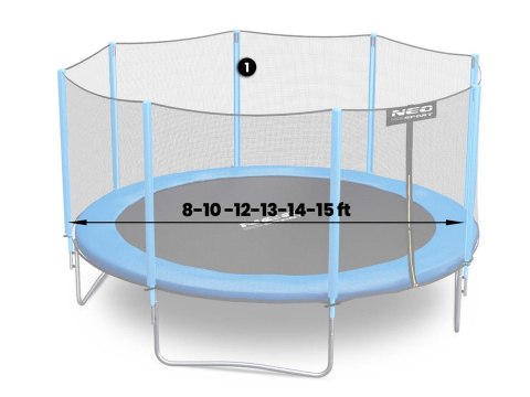 Słupek górny do trampoliny z siatką zewnętrzną 8-15 ft niebieski Neo-Sport Neo-Sport Słupek górny do trampoliny z siatką zewnętrzną 8-15 ft niebieski Neo-Sport Neo-Sport
