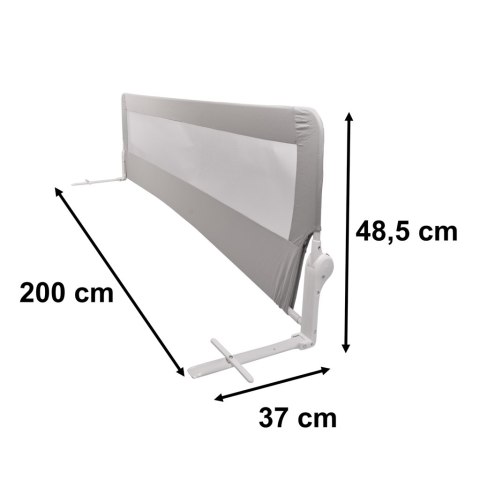 Barierka osłona ochronna do łóżka otwierana 200 cm szara Kik Sp. z o. o. Sp. k. Barierka osłona ochronna do łóżka otwierana 200 cm szara Kik Sp. z o. o. Sp. k.