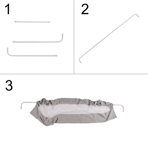 Barierka osłona ochronna do łóżka otwierana 200 cm szara Kik Sp. z o. o. Sp. k. Barierka osłona ochronna do łóżka otwierana 200 cm szara Kik Sp. z o. o. Sp. k.