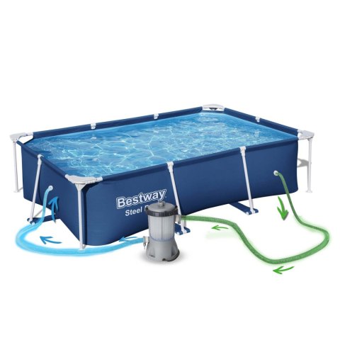 Basen ogrodowy stelażowy 259 x 170 x 61 cm Bestway 56403N Bestway Basen ogrodowy stelażowy 259 x 170 x 61 cm Bestway 56403N Bestway