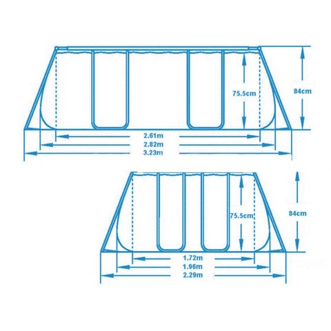 Basen ogrodowy stelażowy 282 x 196 x 84 cm 10w1 Bestway 56629N Bestway Basen ogrodowy stelażowy 282 x 196 x 84 cm 10w1 Bestway 56629N Bestway