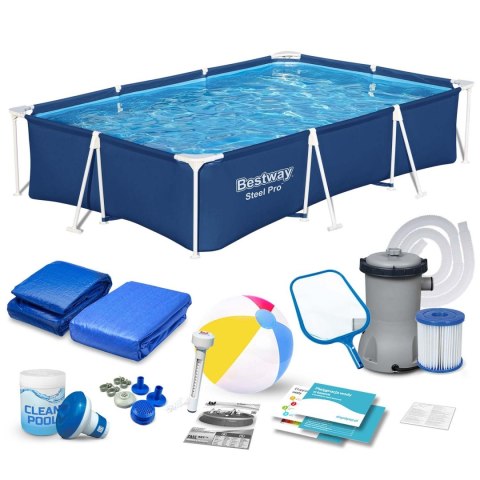 Basen ogrodowy stelażowy 300 x 201 x 66 cm 16w1 Bestway 56404N Bestway Basen ogrodowy stelażowy 300 x 201 x 66 cm 16w1 Bestway 56404N Bestway