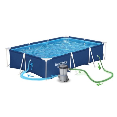 Basen ogrodowy stelażowy 300 x 201 x 66 cm 16w1 Bestway 56404N Bestway Basen ogrodowy stelażowy 300 x 201 x 66 cm 16w1 Bestway 56404N Bestway