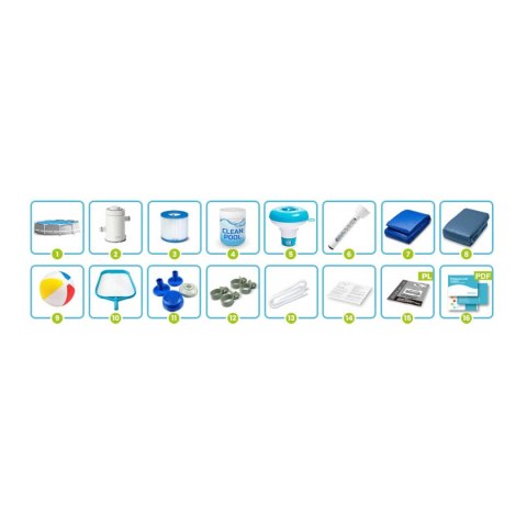 Basen ogrodowy stelażowy 305 x 76 cm 15w1 INTEX 26702 Intex Basen ogrodowy stelażowy 305 x 76 cm 15w1 INTEX 26702 Intex
