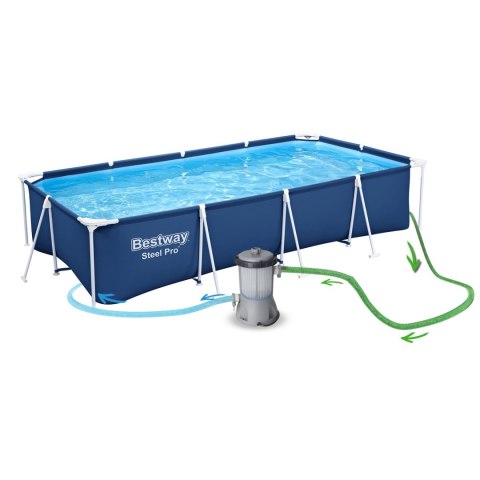 Basen ogrodowy stelażowy 400 x 211 x 81 cm 15w1 Bestway 56405N Bestway Basen ogrodowy stelażowy 400 x 211 x 81 cm 15w1 Bestway 56405N Bestway