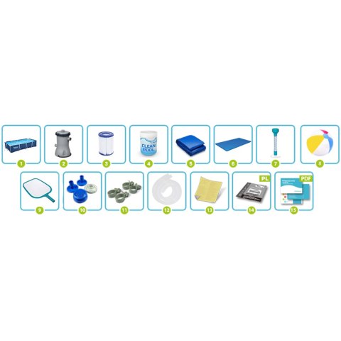 Basen ogrodowy stelażowy 400 x 211 x 81 cm 15w1 Bestway 56405N Bestway Basen ogrodowy stelażowy 400 x 211 x 81 cm 15w1 Bestway 56405N Bestway