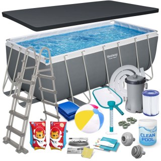 Basen ogrodowy stelażowy 412x201x122 cm 17w1 Bestway 56456N Bestway