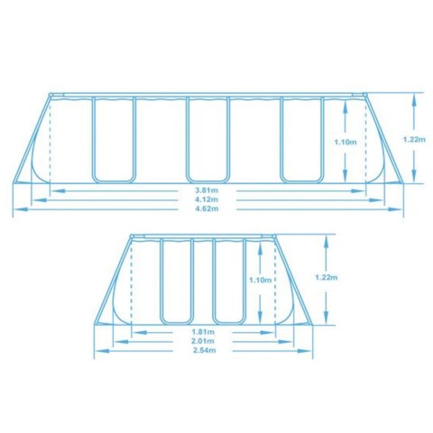 Basen ogrodowy stelażowy 412x201x122 cm 17w1 Bestway 56456N Bestway Basen ogrodowy stelażowy 412x201x122 cm 17w1 Bestway 56456N Bestway