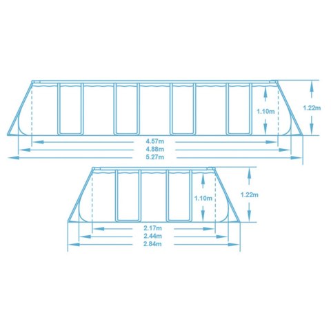Basen ogrodowy stelażowy 488 x 244 x 122 cm 10w1 Bestway 561MB Bestway Basen ogrodowy stelażowy 488 x 244 x 122 cm 10w1 Bestway 561MB Bestway