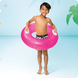 Kółko do pływania z uchwytami 76 cm różowe INTEX 59258 Intex