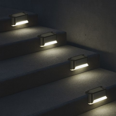 Lampa solarna schodowa ogrodowa zewnętrzna LED na schody czujnik zmierzchu 8 sztuk Kik Sp. z o. o. Sp. k. Lampa solarna schodowa ogrodowa zewnętrzna LED na schody czujnik zmierzchu 8 sztuk Kik Sp. z o. o. Sp. k.