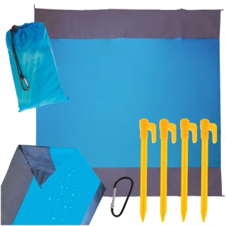 Mata plażowa piknikowa wodoodporna duża koc biwakowy na piknik biwak pokrowiec XXL 210 X 200 cm Kik Sp. z o. o. Sp. k.