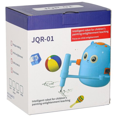 Robot edukacyjny interaktywny nauka rysowania pisania zestaw fiszki mazaki niebieski Kik Sp. z o. o. Sp. k. Robot edukacyjny interaktywny nauka rysowania pisania zestaw fiszki mazaki niebieski Kik Sp. z o. o. Sp. k.
