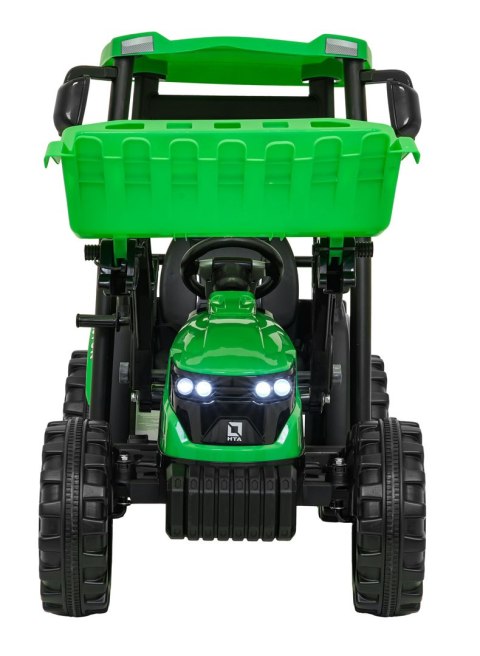 Pojazd MEGA Traktor D68 Z Przyczepką Zielony Pojazd MEGA Traktor D68 Z Przyczepką Zielony