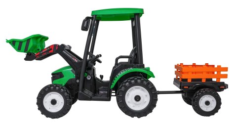 Pojazd MEGA Traktor D68 Z Przyczepką Zielony Pojazd MEGA Traktor D68 Z Przyczepką Zielony