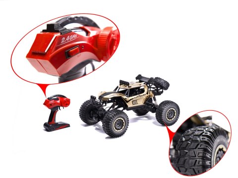 Samochód zdalnie sterowany 2,4GHz 1:8 51cm metal złoty Kik Sp. z o. o. Sp. k.