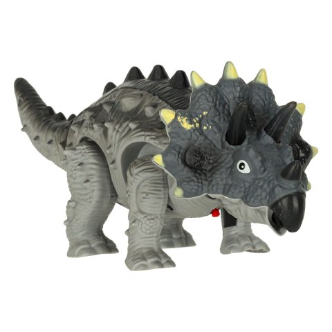 Dinozaur Triceratops zabawka interaktywna na baterie chodzi świeci ryczy Kik Sp. z o. o. Sp. k.