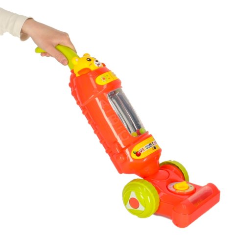 Odkurzacz dla dzieci pionowy interaktywny z dźwiękiem malinowy 46cm Kik Sp. z o. o. Sp. k.